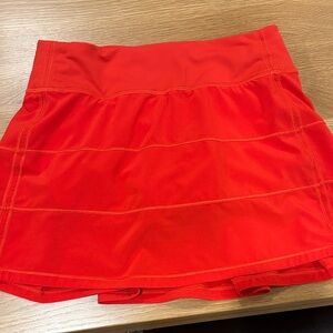 lululemon athletica Pace Rival Mid-rise Red Mini Skirt 4 Long